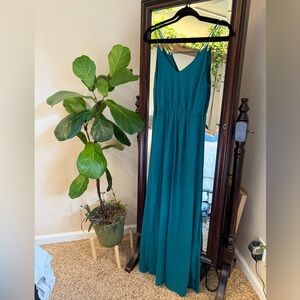 LOFT Teal Maxi Dress